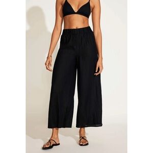 NWOT! 🖤 Vitamin A Tallows Linen Wide Leg Pant, Black, Size L